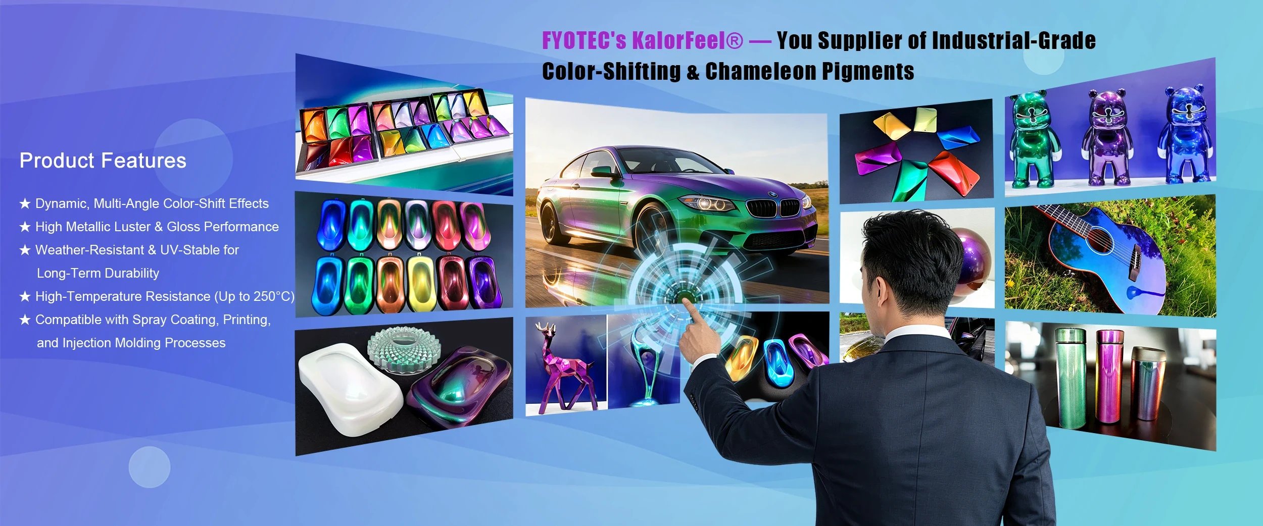 OEM စက်မှုအဆင့် Optical Color-Shifting Pigments ပေးသွင်းသူ